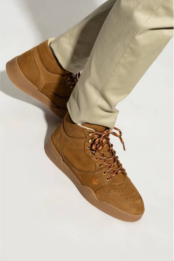 Dsquared2 Enkellaagse sneakers 'Spiker' Brown Heren