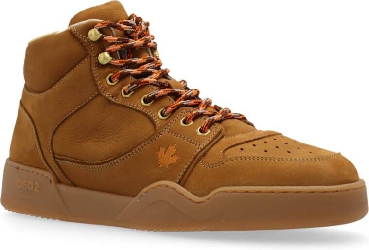 Dsquared2 Enkellaagse sneakers 'Spiker' Brown Heren