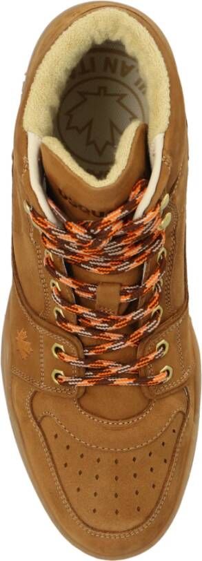 Dsquared2 Enkellaagse sneakers 'Spiker' Brown Heren