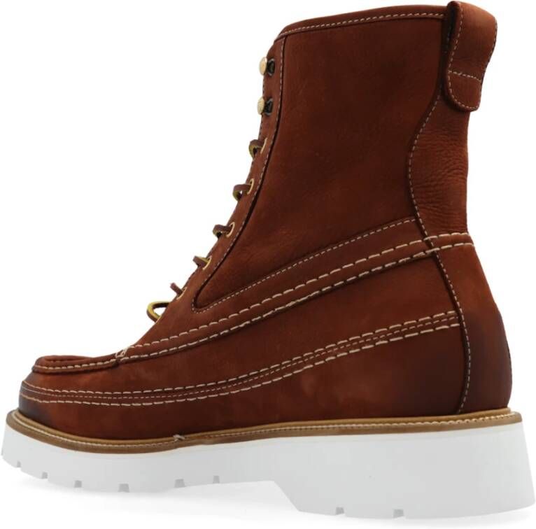 Dsquared2 Enkellaarzen Explorer Brown Heren