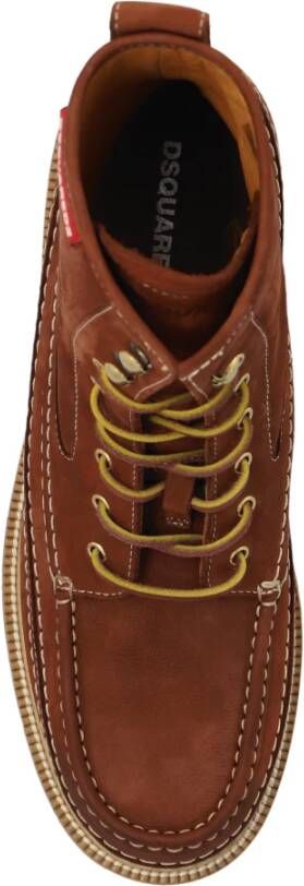 Dsquared2 Enkellaarzen Explorer Brown Heren