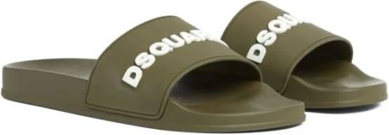 Dsquared2 Flip Flop Slide Sandalen Green Heren