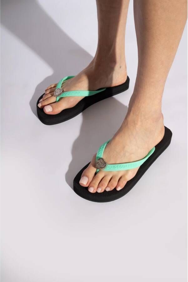 Dsquared2 Flip-flops met logo Green Dames