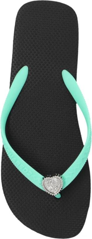 Dsquared2 Flip-flops met logo Green Dames