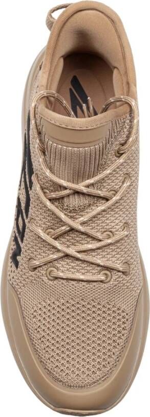 Dsquared2 Gebreide Sneakers Khaki Trekking Stijl Brown Heren