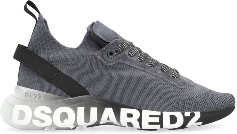 Dsquared2 Gebreide sneakers met elastische neus Gray Heren