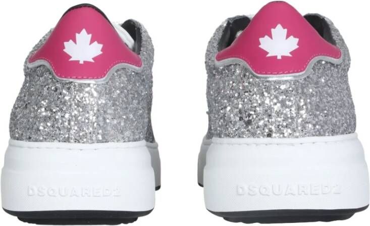 Dsquared2 Glitter Sneakers met Rubberen Zool Grijs Dames