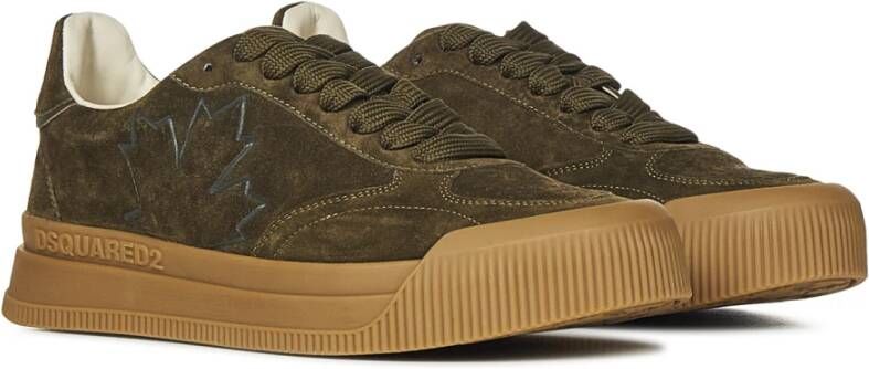 Dsquared2 Groene Sneakers met Esdoornblad Detail Green Heren