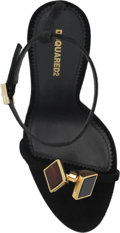 Dsquared2 Hakken sandalen Icon Clubbing Black Dames