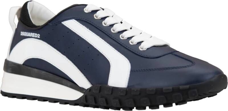 Dsquared2 Heren Leren Veterschoenen Blue Heren