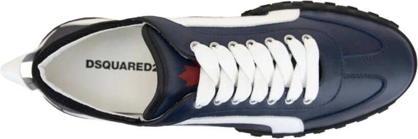 Dsquared2 Heren Leren Veterschoenen Blue Heren