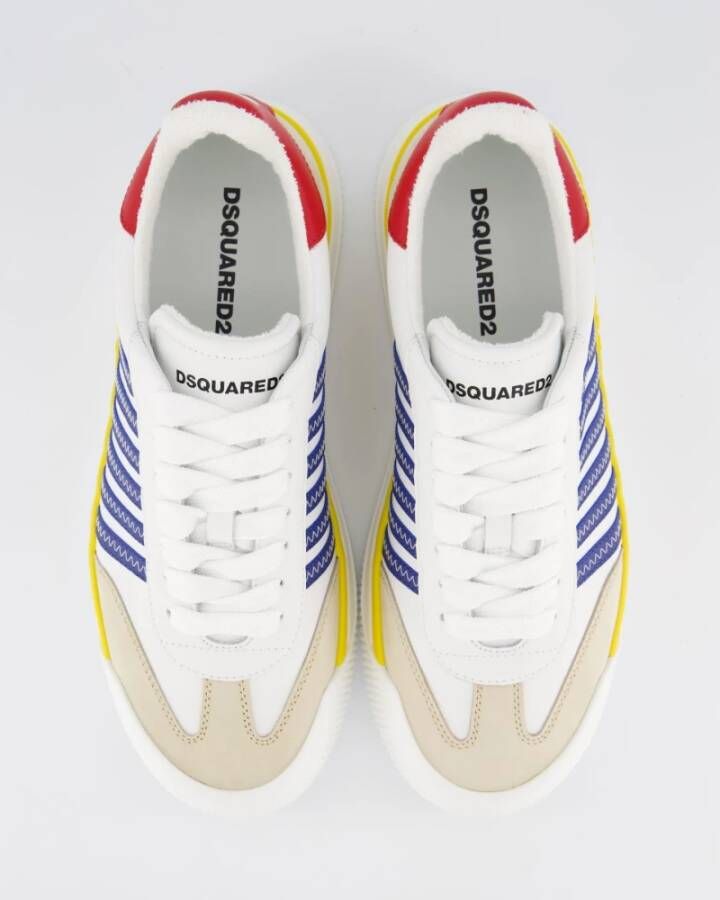 Dsquared2 Heren New Jersey Sneaker Wit Multi Multicolor Heren