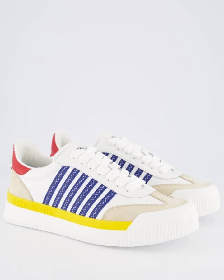 Dsquared2 Heren New Jersey Sneaker Wit Multi Multicolor Heren