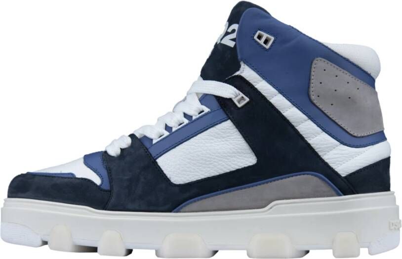 Dsquared2 Hoge Top Heren Veterschoenen Blue Heren