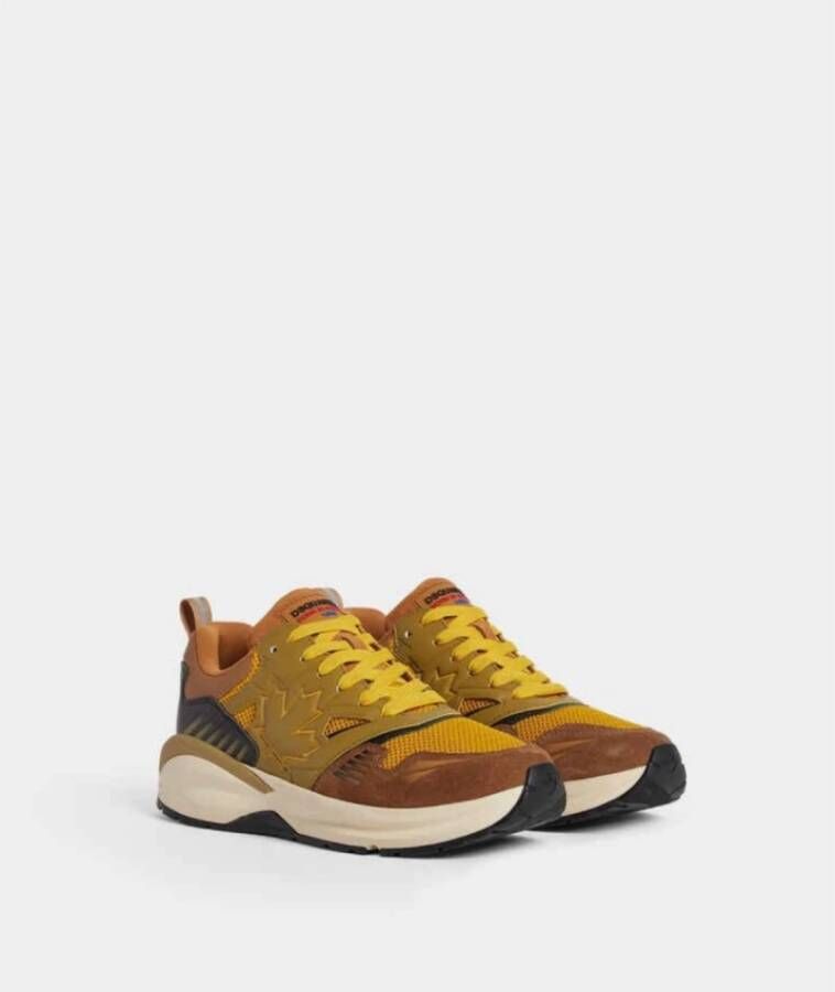 Dsquared2 Hoge-zool Sportieve Dash Sneakers Brown Heren