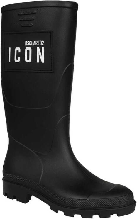 Dsquared2 Iconische Rubberlaarzen Black Dames