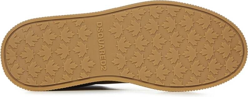 Dsquared2 Kameel Suède Leaf Logo Sneakers Brown Heren