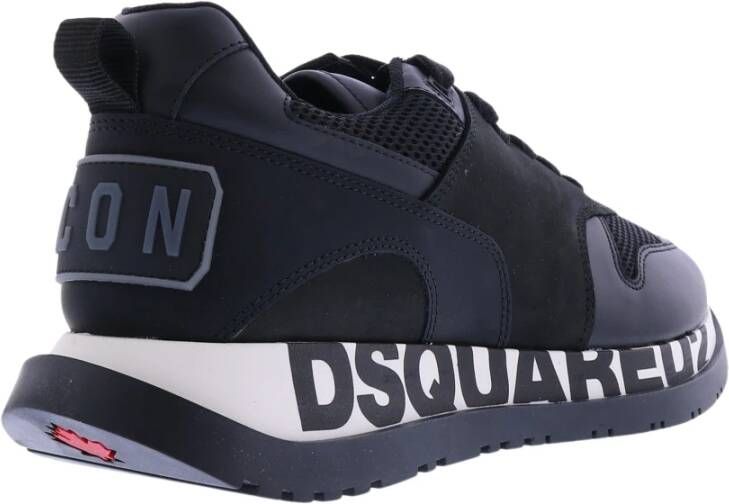 Dsquared2 Lace-Up Low Top Sneakers Zwart Heren