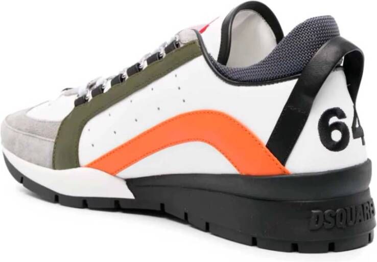 Dsquared2 Lage Legendary Sportschoen 40 Wit Grijs Oranje Meerkleurig Heren