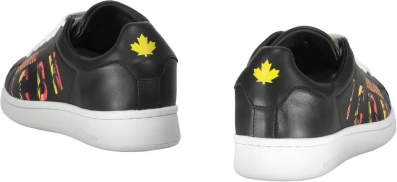 Dsquared2 Lage leren sneakers Black Dames