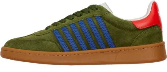 Dsquared2 Lage Sneaker met Contrastbanden Green Heren