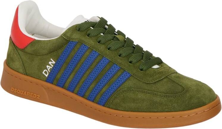 Dsquared2 Lage Sneaker met Contrastbanden Green Heren