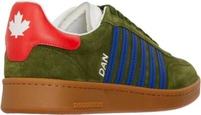 Dsquared2 Lage Sneaker met Contrastbanden Green Heren