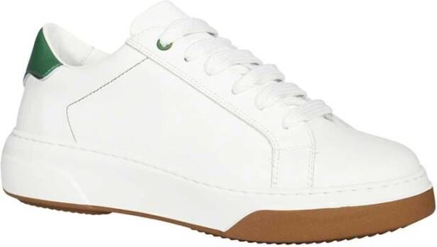 Dsquared2 Lage Sneakers met Leren Inzet White Heren