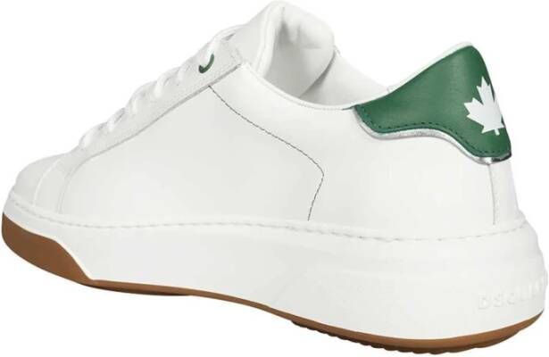 Dsquared2 Lage Sneakers met Leren Inzet White Heren