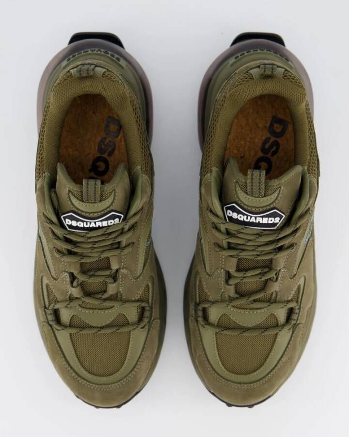 Dsquared2 Lage Top Veterschoenen Green Heren