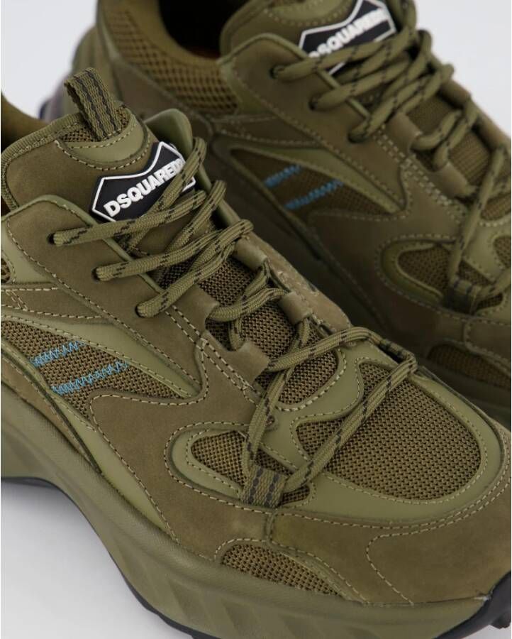 Dsquared2 Lage Top Veterschoenen Green Heren