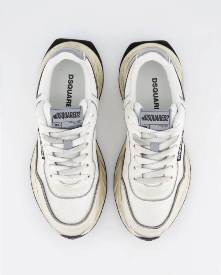 Dsquared2 Lage Top Veterschoenen White Dames