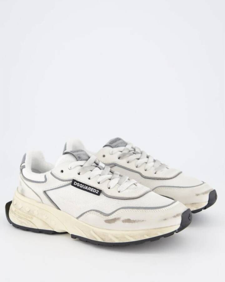 Dsquared2 Lage Top Veterschoenen White Dames