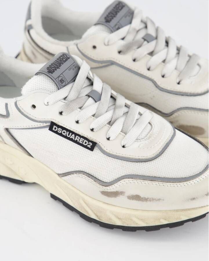 Dsquared2 Lage Top Veterschoenen White Dames