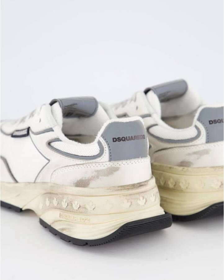 Dsquared2 Lage Top Veterschoenen White Dames