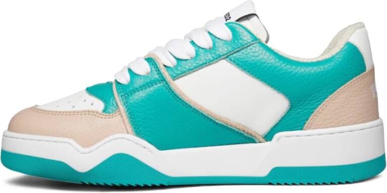 Dsquared2 Leaf Logo Sneakers Wit Groen Water Multicolor Dames