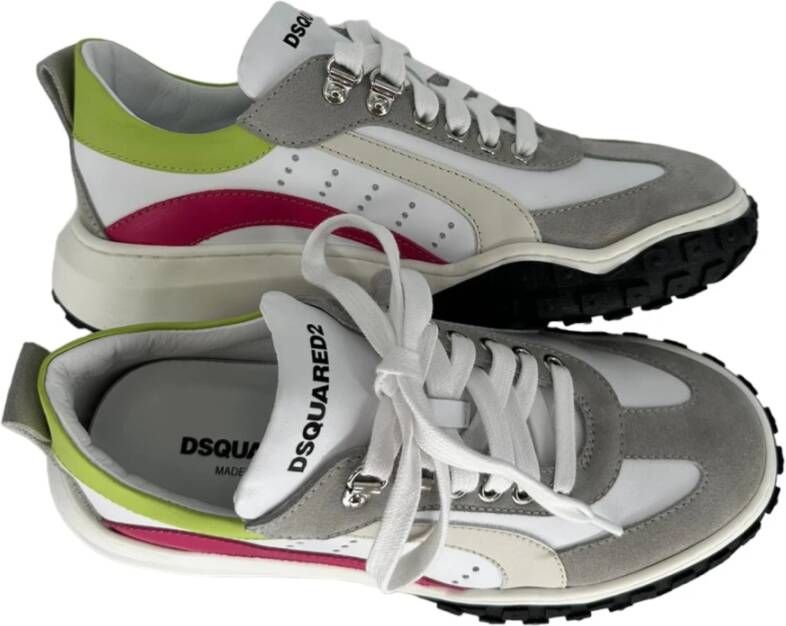 Dsquared2 Iconische leren sneakers Wit Dames