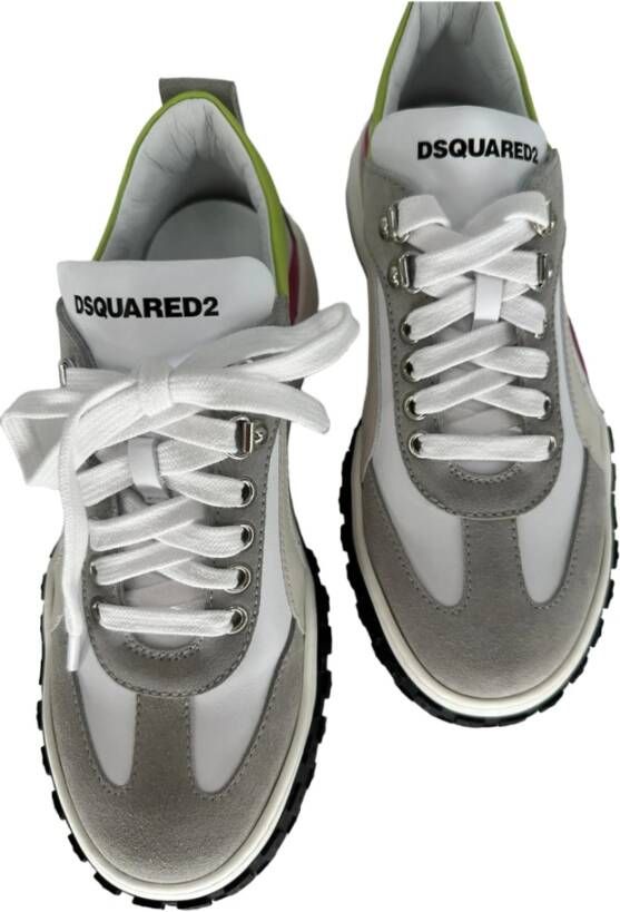 Dsquared2 Iconische leren sneakers Wit Dames