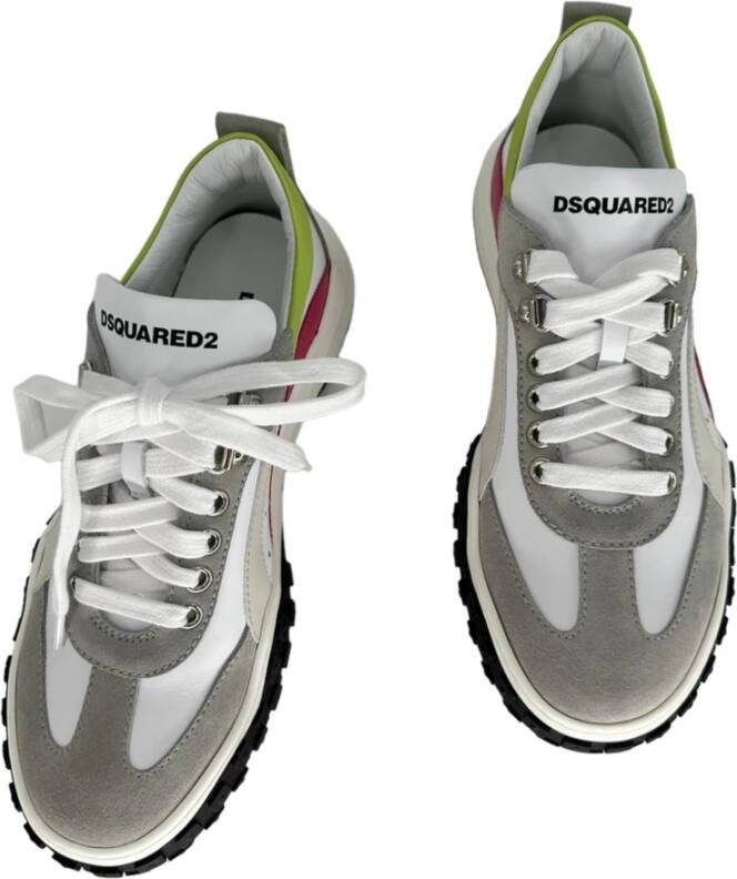 Dsquared2 Iconische leren sneakers Wit Dames