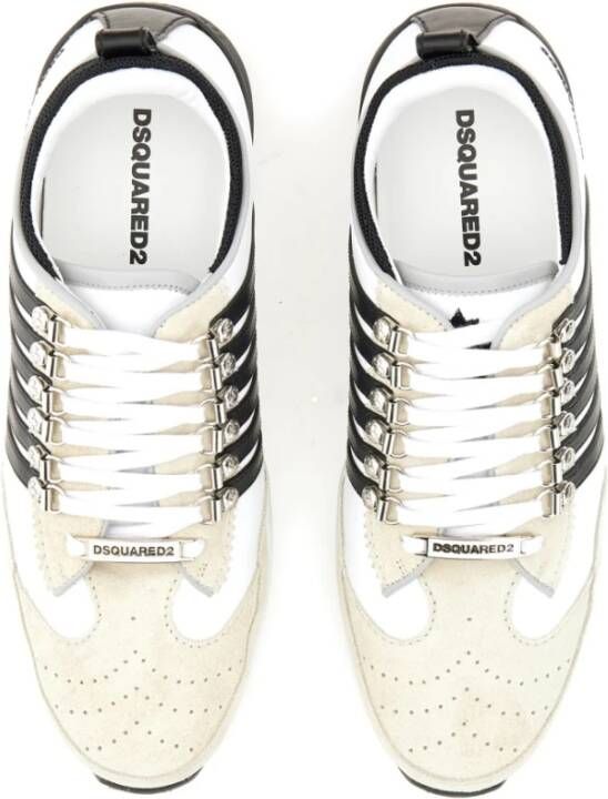 Dsquared2 Legendarische Leren Sneaker Gemaakt in Italië White Heren