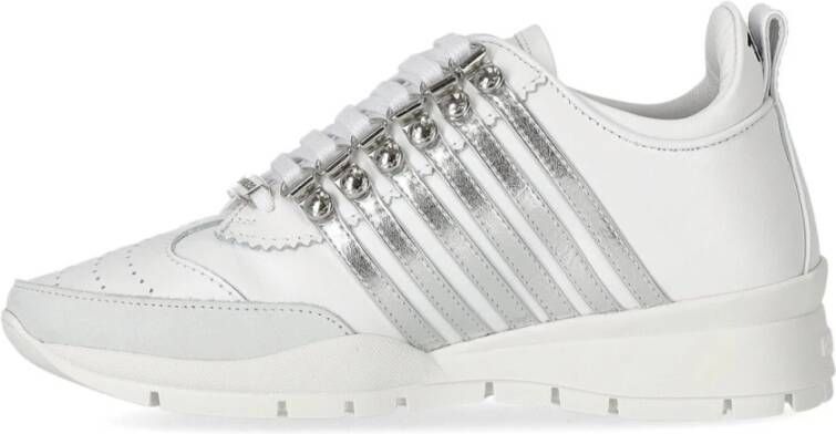 Dsquared2 Legendarische Witte Leren Sneaker White Dames