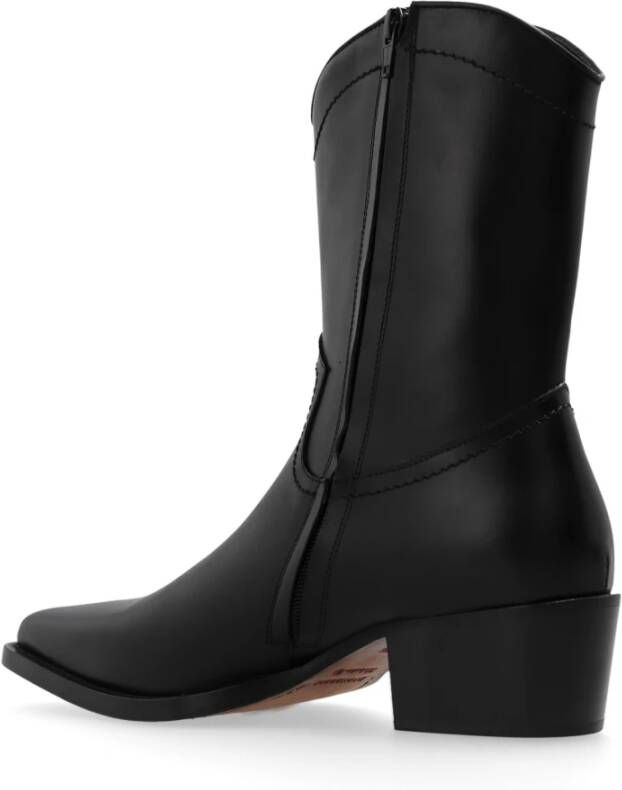 Dsquared2 Leren cowboy laarzen Black Heren