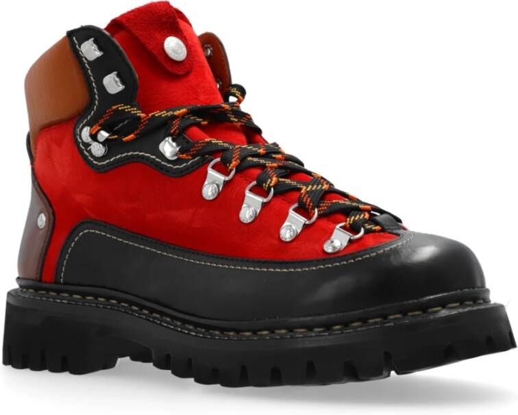 Dsquared2 Leren laarzen Canadian Red Heren