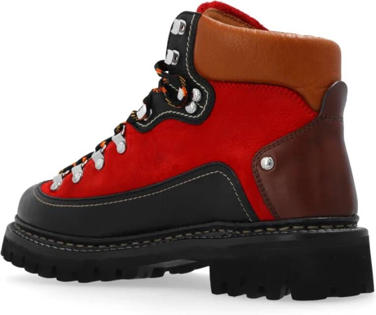 Dsquared2 Leren laarzen Canadian Red Heren