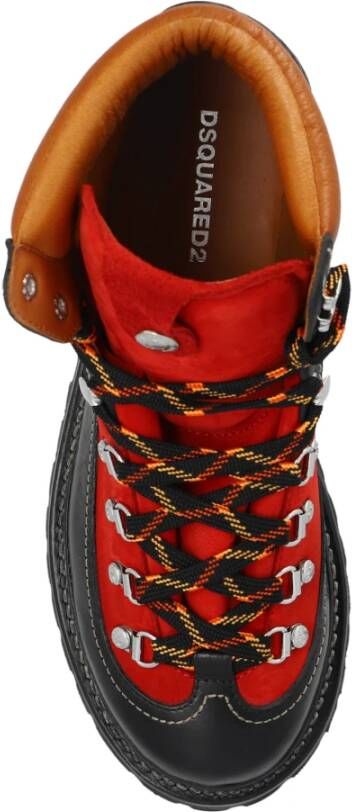 Dsquared2 Leren laarzen Canadian Red Heren