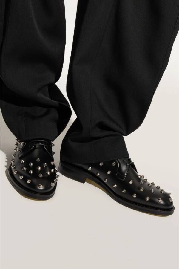 Dsquared2 Leren laarzen met studs Black Heren