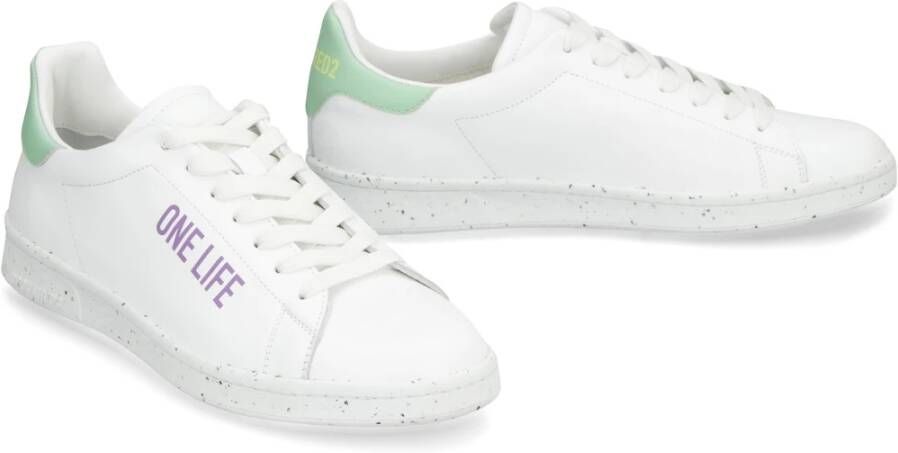 Dsquared2 Leren lage sneakers White Heren