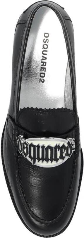 Dsquared2 Leren loafers Black Dames