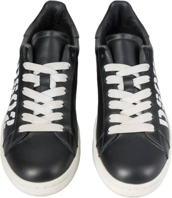 Dsquared2 Leren Logo Sneakers Black Dames