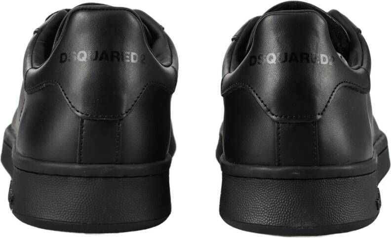 Dsquared2 Leren Logo Sneakers Black Dames